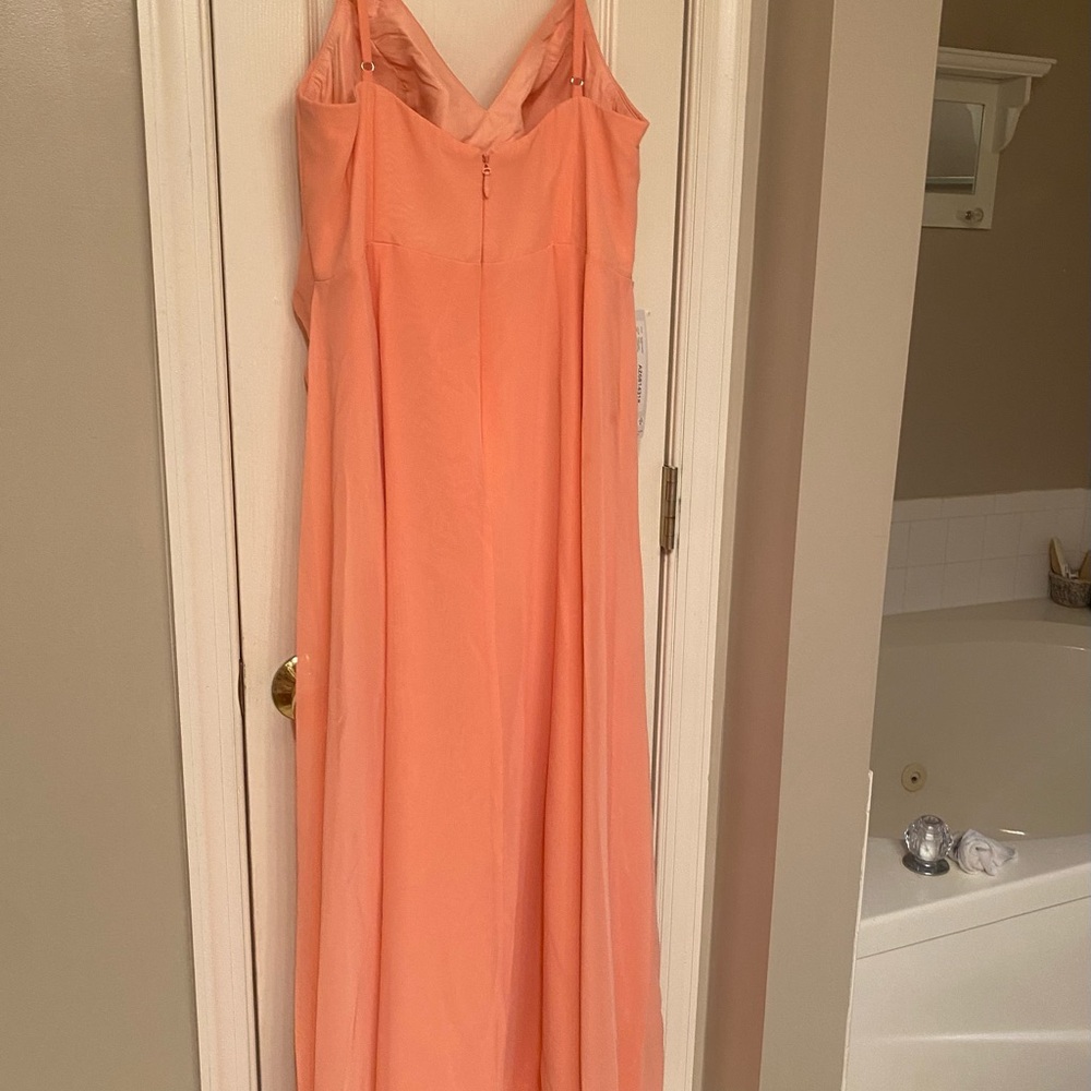 Coral Azazie gown - Picture 2 of 8